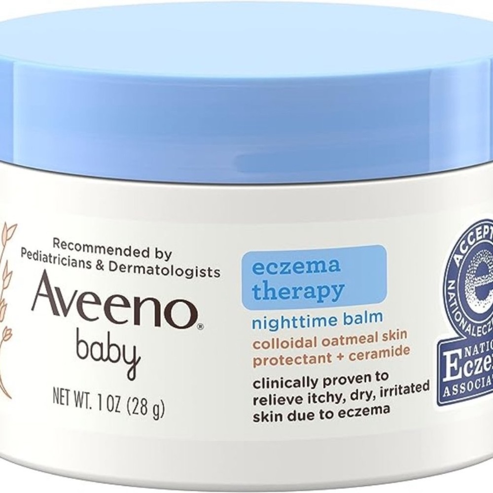 AVEENO BABY  ECZEMA THERAPY NIGHTTIME BALM COLLOIDAL OATMEAL PROTECTANT 1 OZ NEW